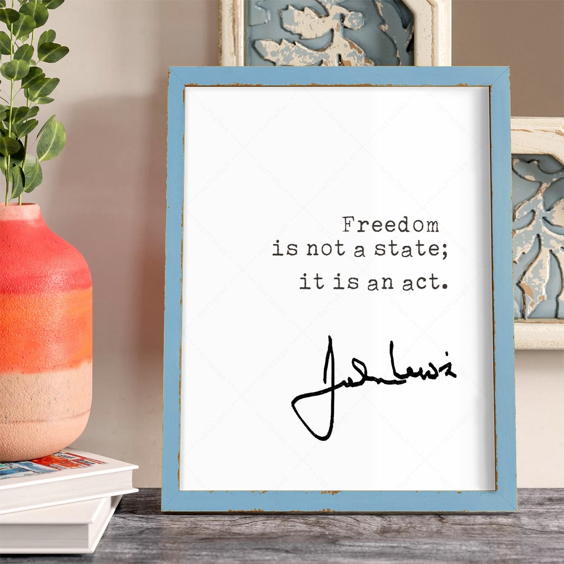John Lewis Do Something Quote Poster - Image 3