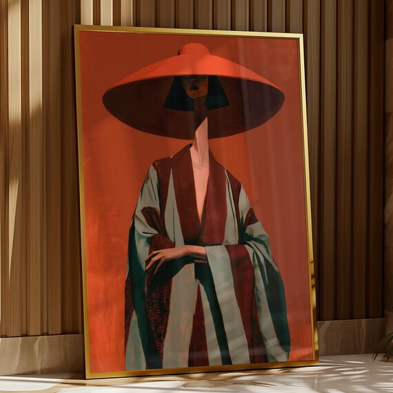 Minimalist Portrait Art Print Abstract Figurative Wall Modern Primitive Decor Digital Download