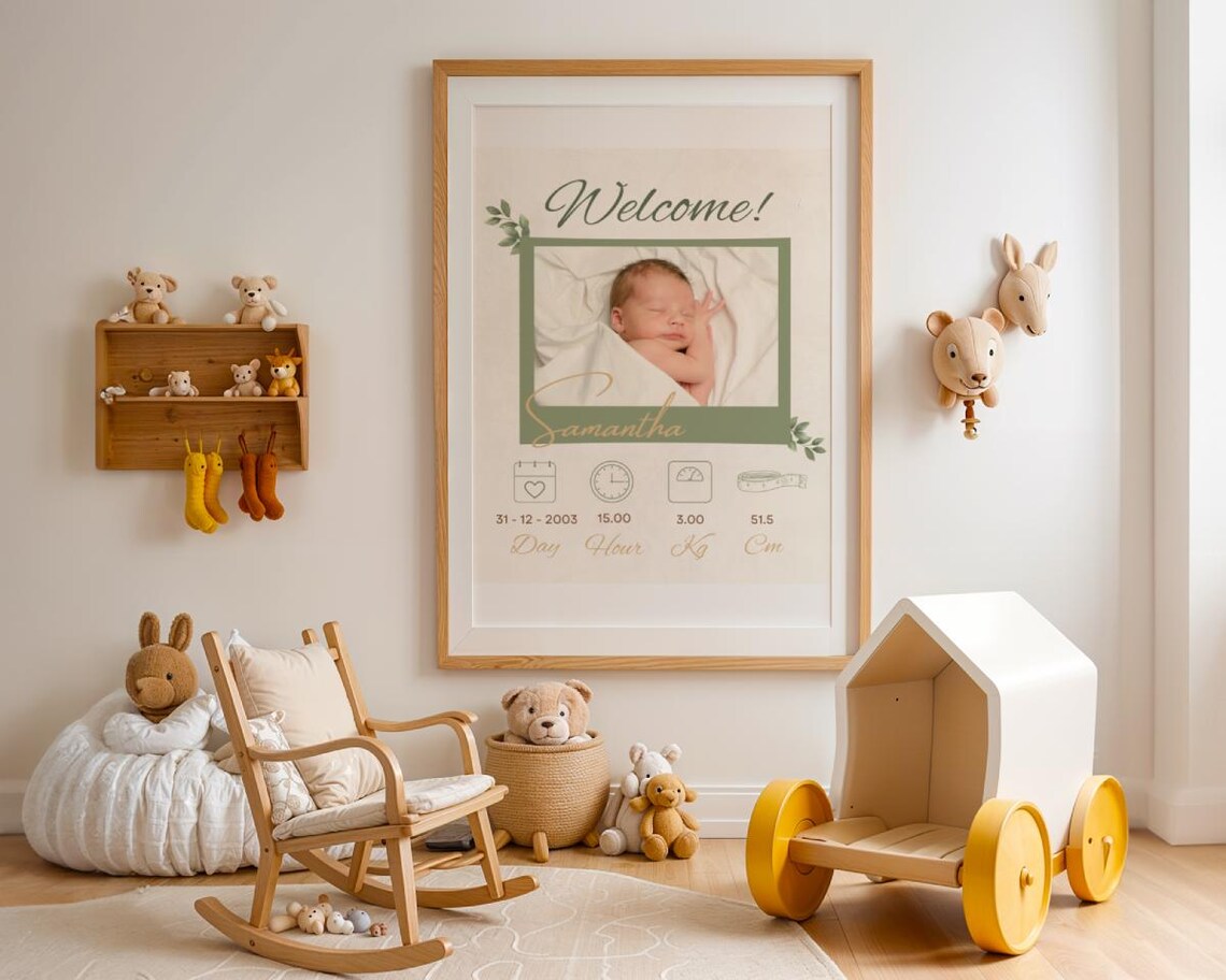 Newborn Personalized Birth Details, Baby Gift - Image 2