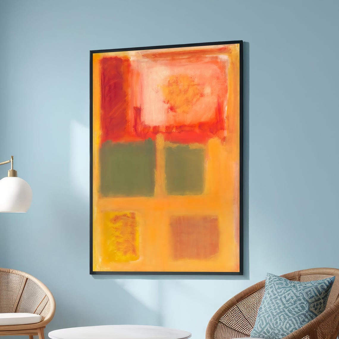 Mark Rothko Inspired Warm Toned Multicolor Color Field Poster
