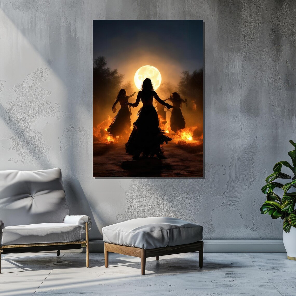 Moonlit Ritual Dance, Mystical Surreal Art Print - Image 6