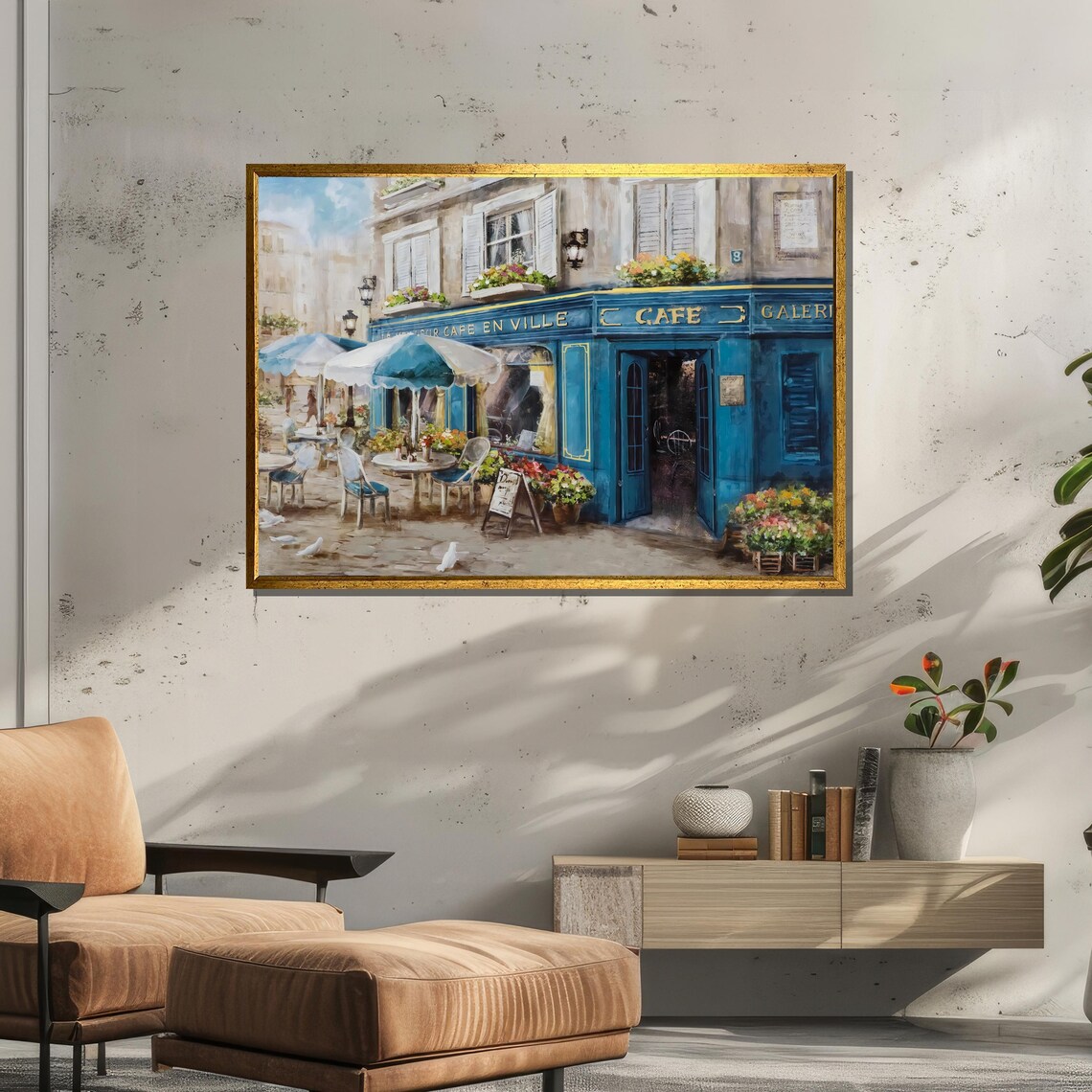 Charming French Cafe, Parisian Street Art Print - Image 3