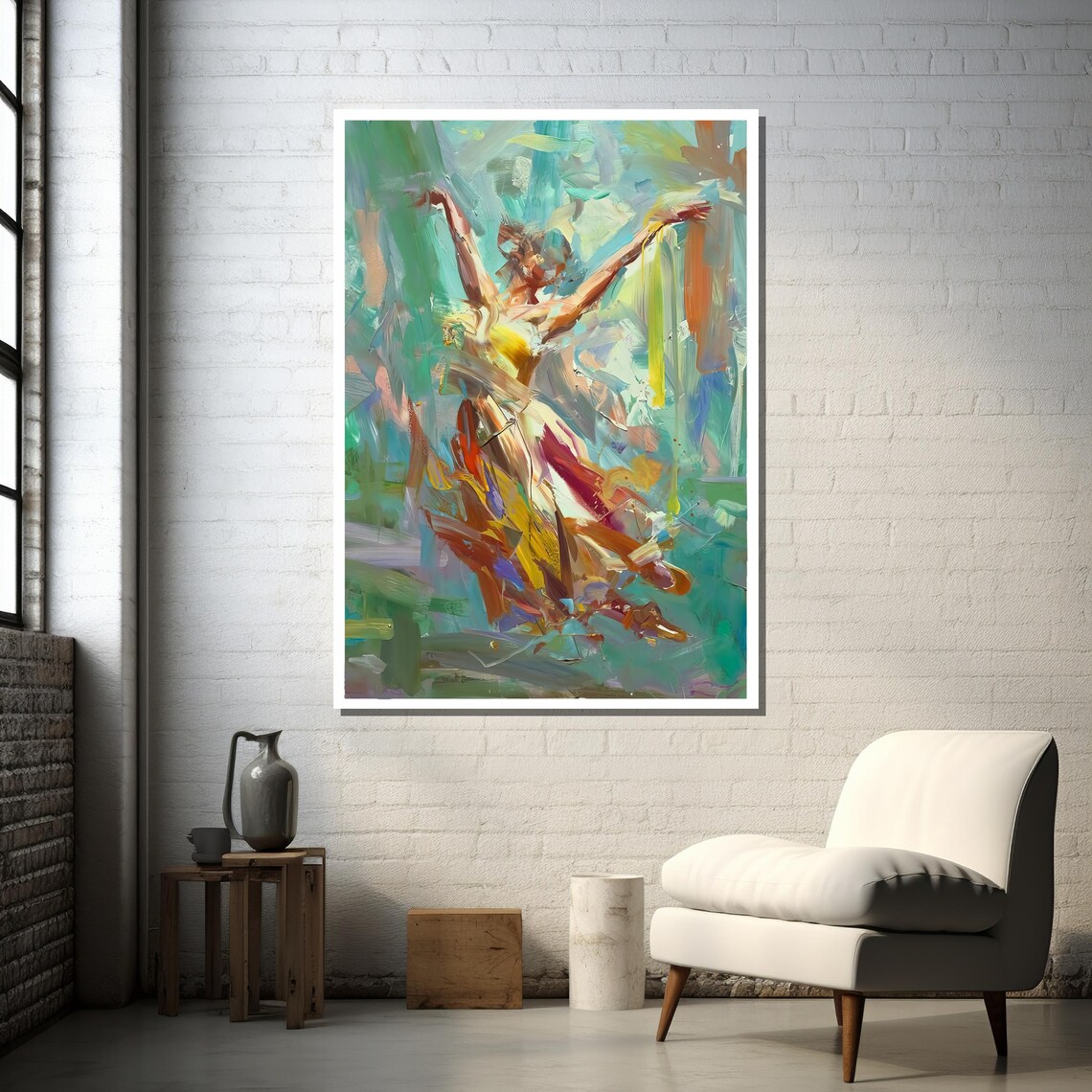 Abstract Dancer In Uplifting Motion, Expressionist Art - Image 2