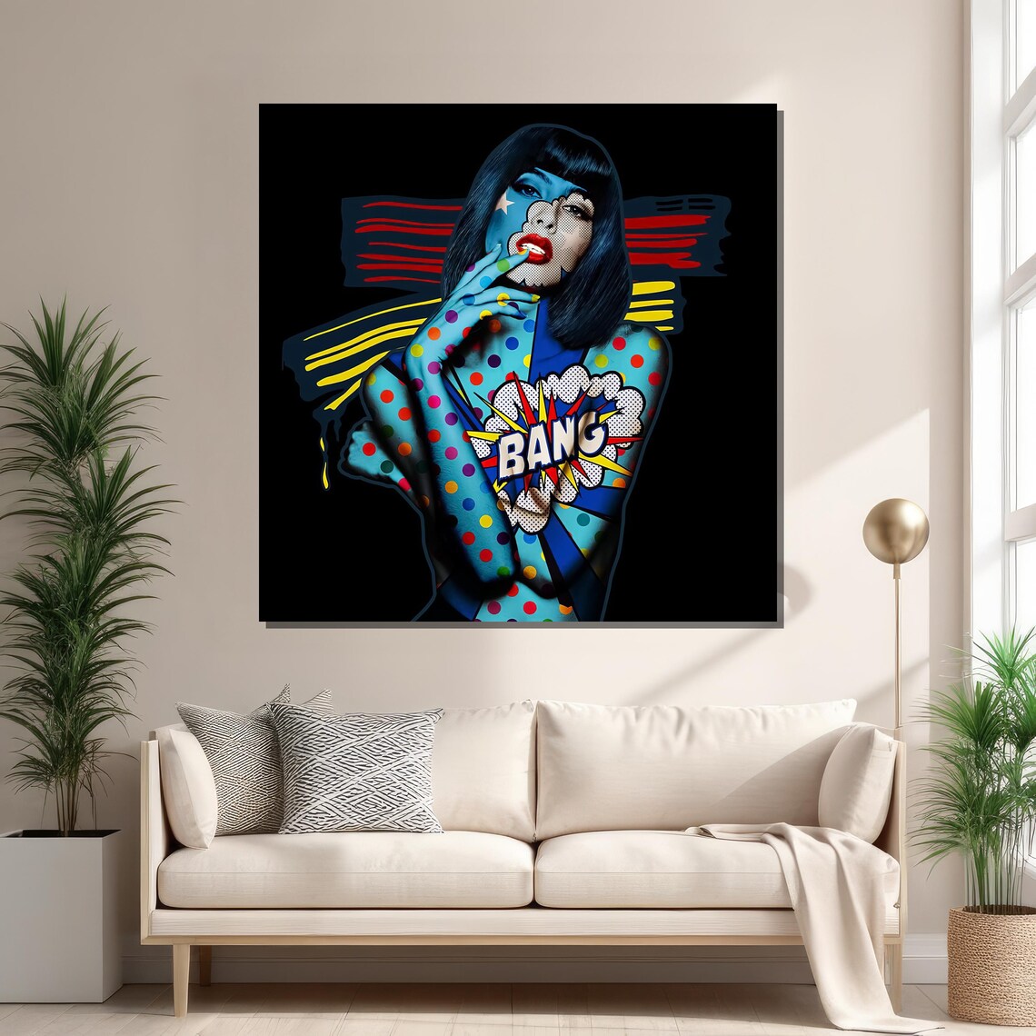 Bold Pop Art Woman, Comic Book Explosion - Image 2