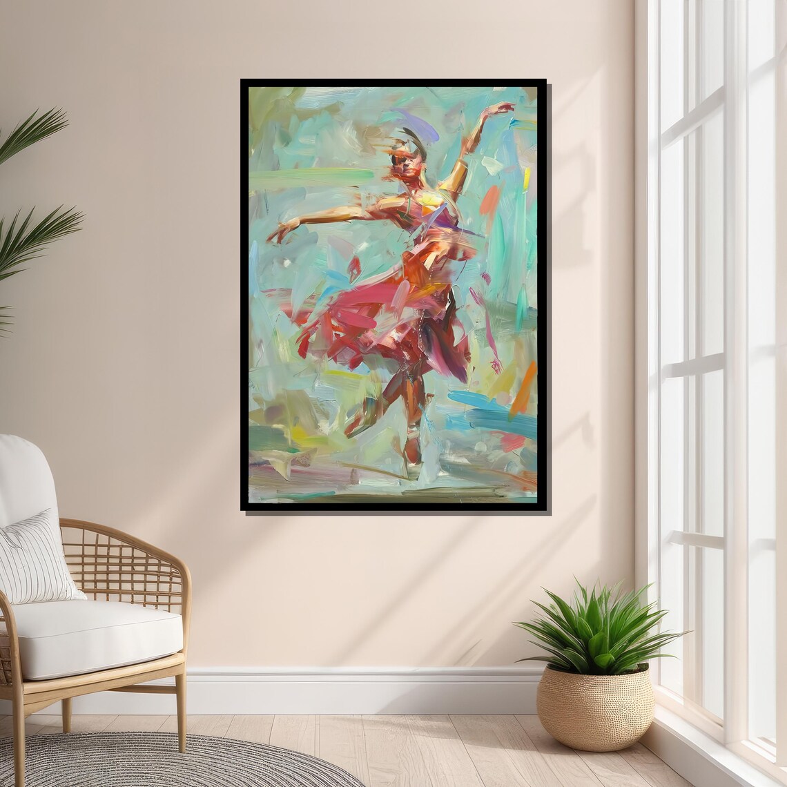 Abstract Ballerina, Modern Impressionist Ballet Decor - Image 2