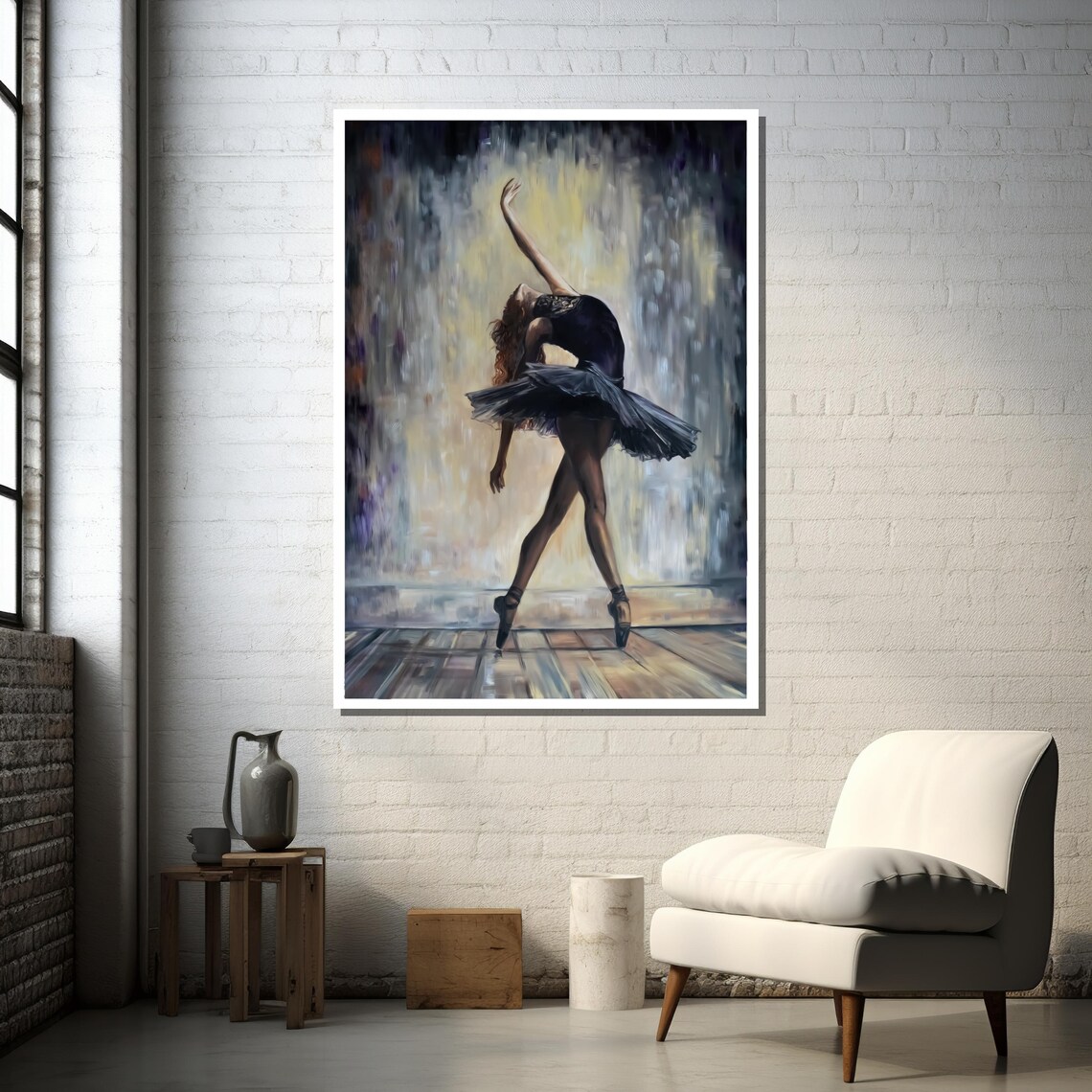 Elegant Ballerina Art Print, Graceful Ballet Dancer - Image 2