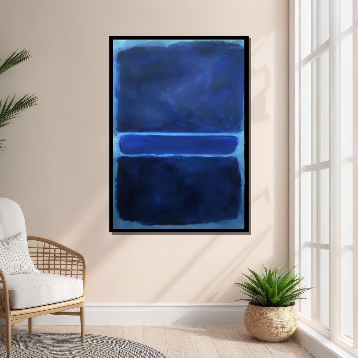 Mark Rothko Blue And Black Abstract, Modern Wall Decor - Image 4