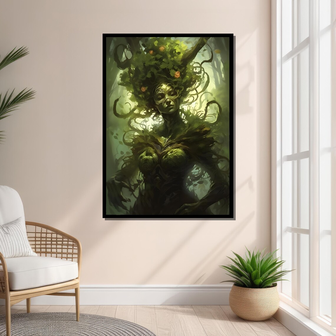 Fantasy Forest Spirit Art Print, Mystical Nature Goddess - Image 5