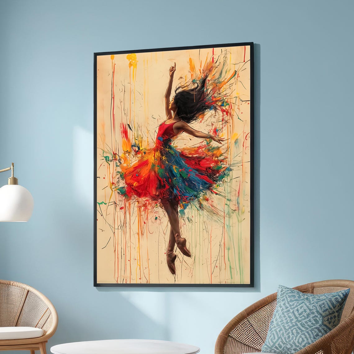 Ballerina In Motion, Abstract Dance Art