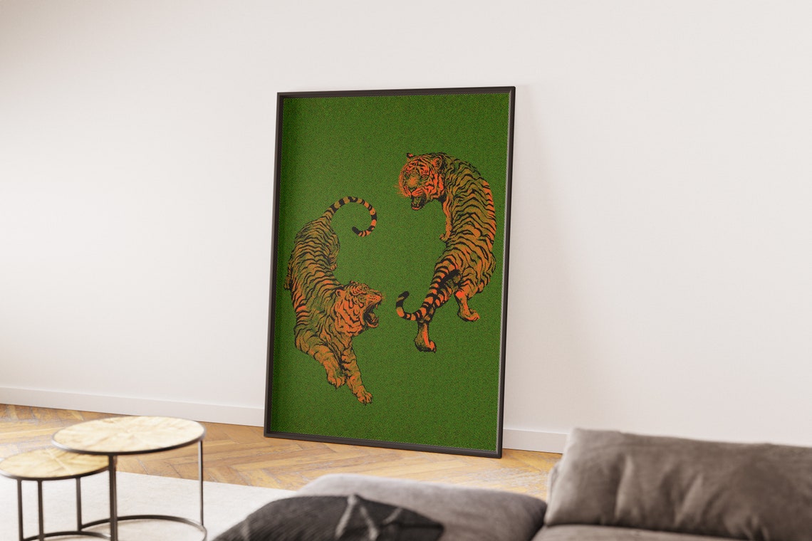 Tiger Art Print, Retro Dorm Decor - Image 4