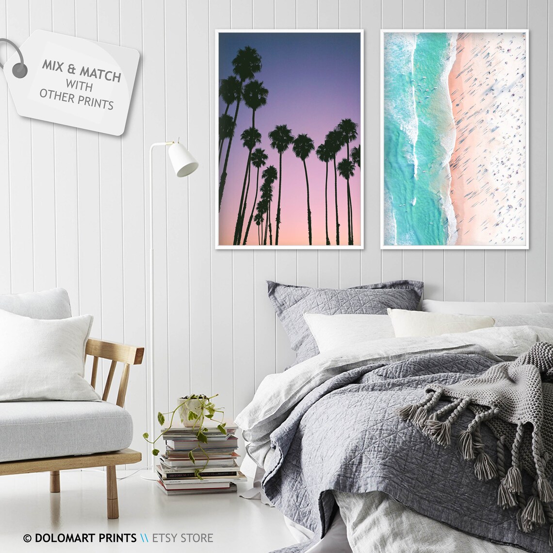 Turquoise Beach Aerial Drone Wall Art Print - Image 2