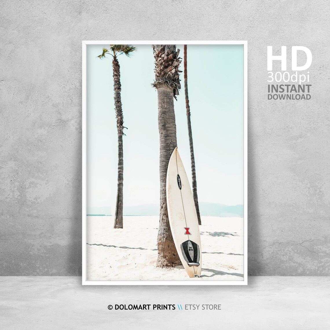 Beach Surfer Print, Tropical Surf Photography Art