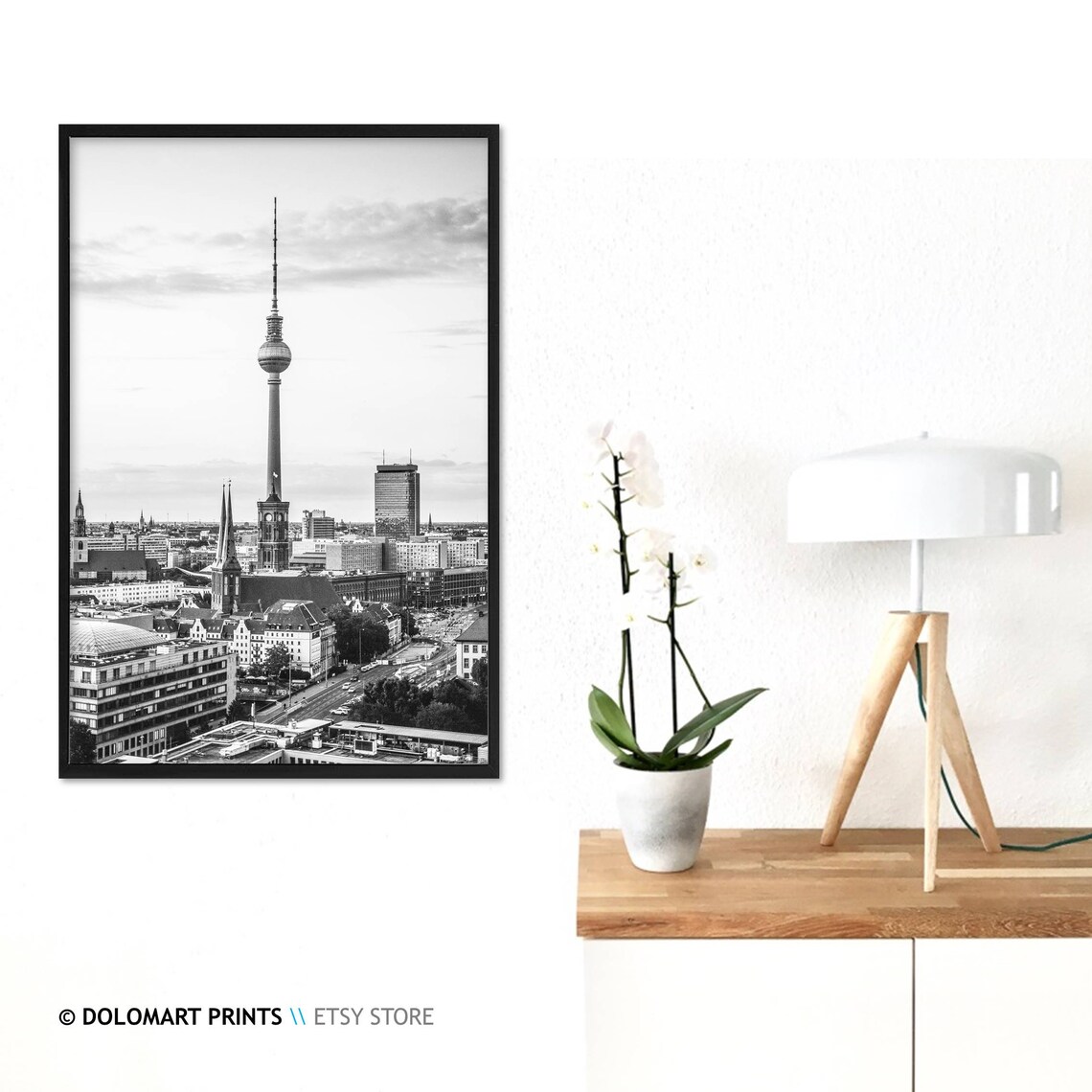 Berlin Architecture Travel Poster, Black And White - Image 3