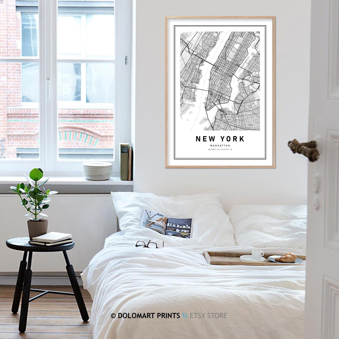 New York City Map, Manhattan Travel Poster - Image 4