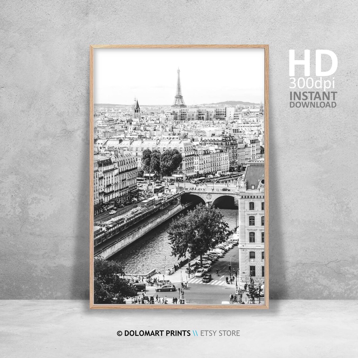 Paris Architecture Black-and-White Travel Poster Print - Image 4