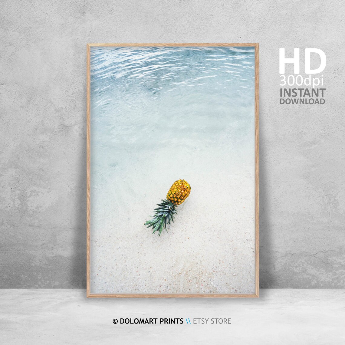 Pineapple Beach Wall Art Print, Coastal Decor - Image 4