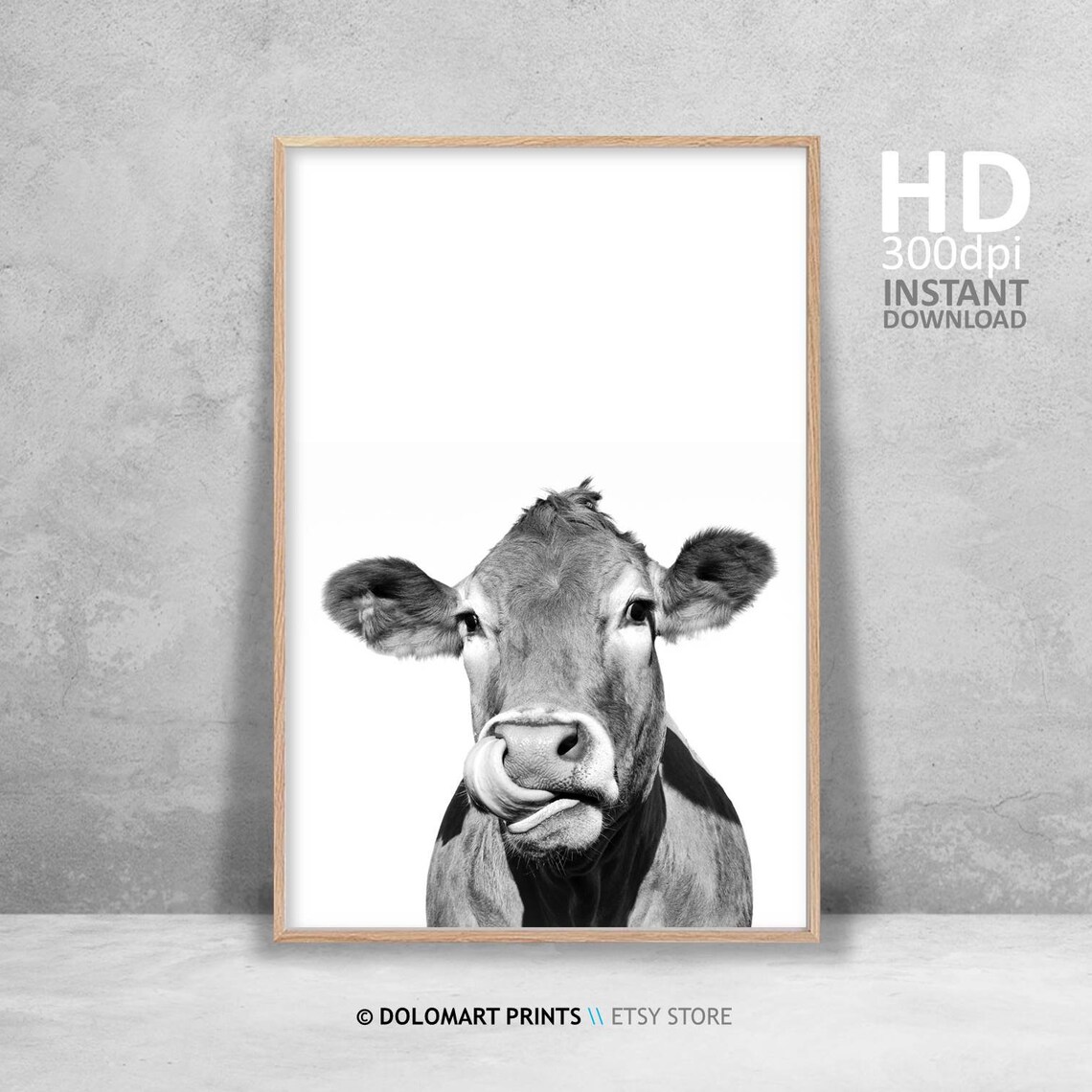 Cow Print Rustic Farmhouse Nursery Art Print - Image 3
