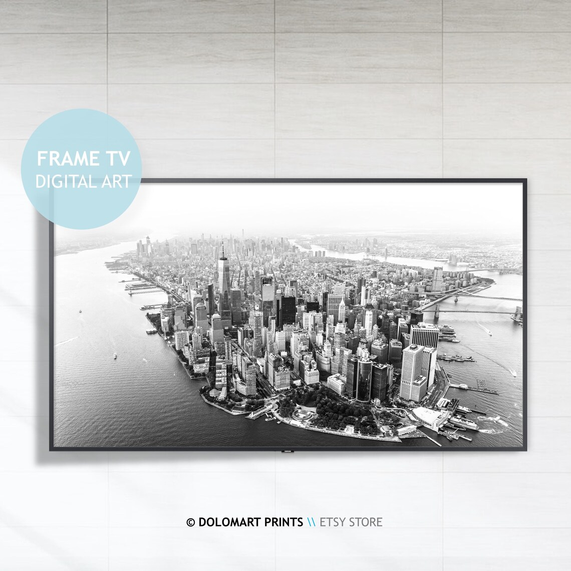New York City Downtown Manhattan Skyline Art Print