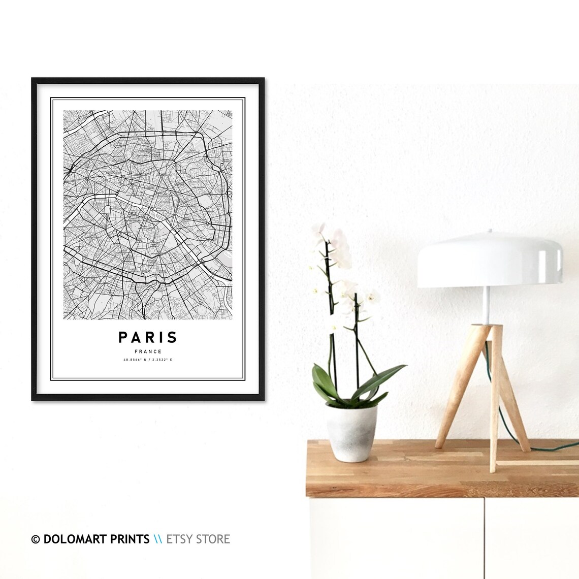 Paris, France Map Travel Poster, Modern Decor - Image 3