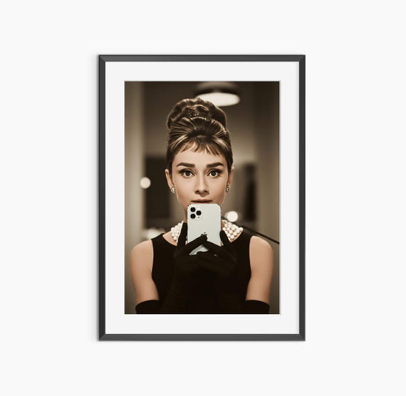 Audrey Hepburn Photography Prints Funny Wall Art Retro Poster Print Museum Quality