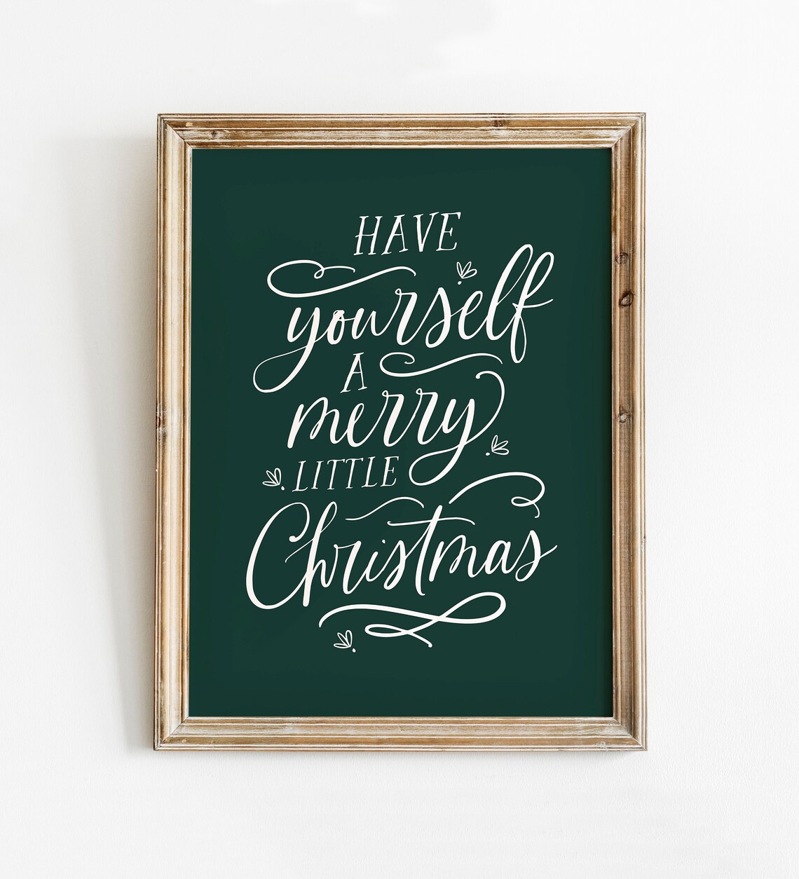 Merry Little Christmas Calligraphy, Holiday Art Print - Image 3