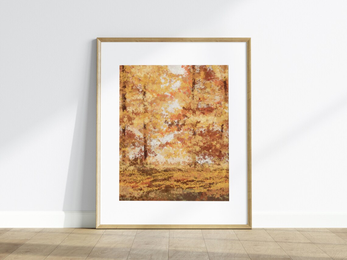 Fall Trees Art Print, Autumn Landscape Farmhouse - Image 3