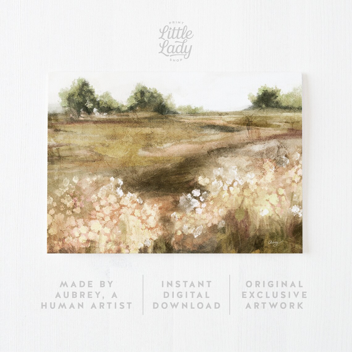 Summer Field Landscape Art Print, Cottage Scenery - Image 4