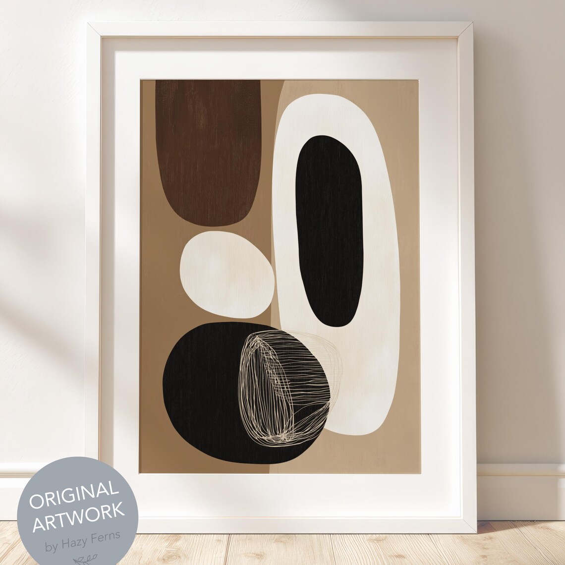 Minimalist Boho Abstract Geometric Art Print