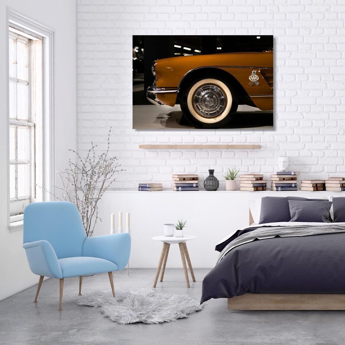 Vintage Car Wheel, Retro Automotive Wall Decor - Image 4