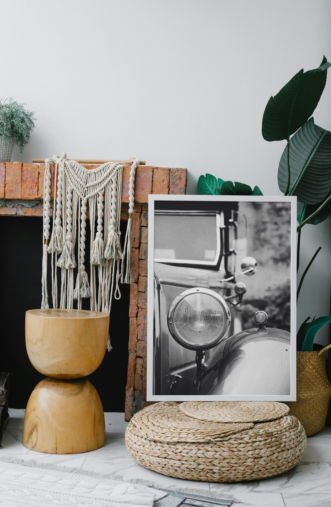 Vintage Car Close-Up, Classic Black And White Photography - Image 2
