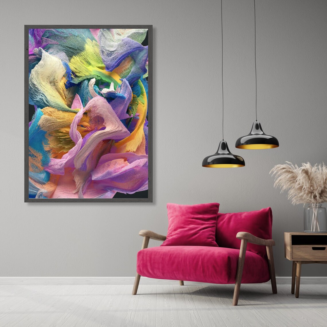 Colorful Bloom Of Energy, Modern Abstract Art - Image 6