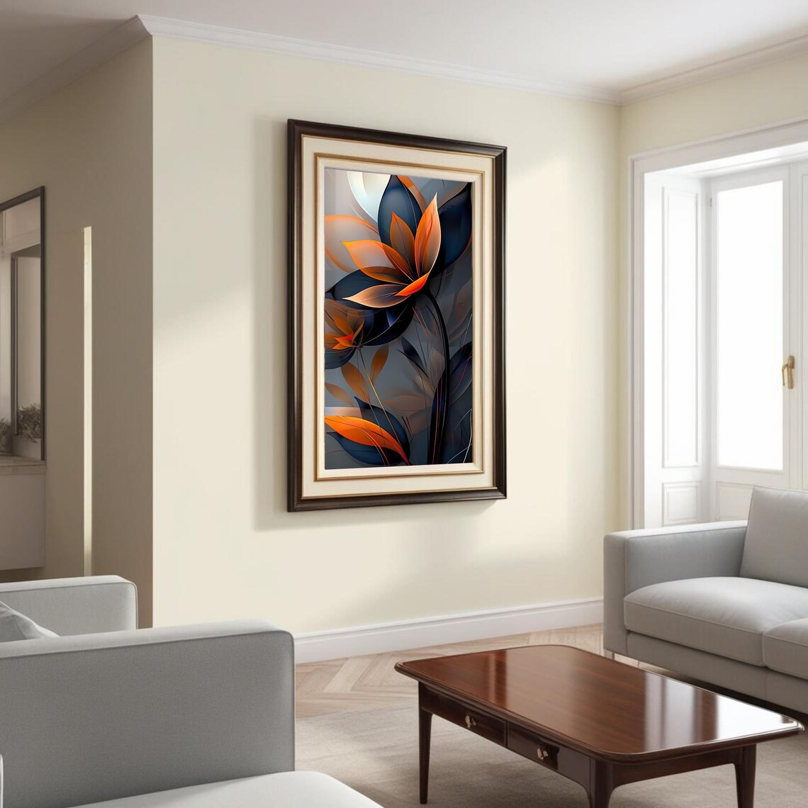 Ethereal Bloom Abstract Flower Art Print - Image 3