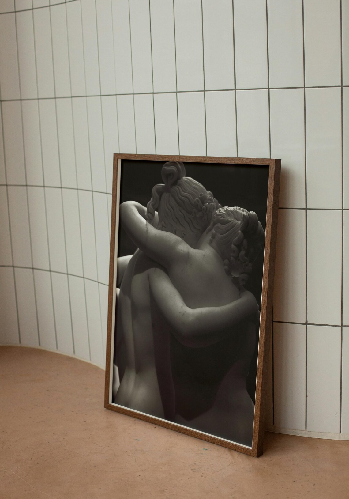 Marble Embrace Romantic Sculpture Art Print - Image 6
