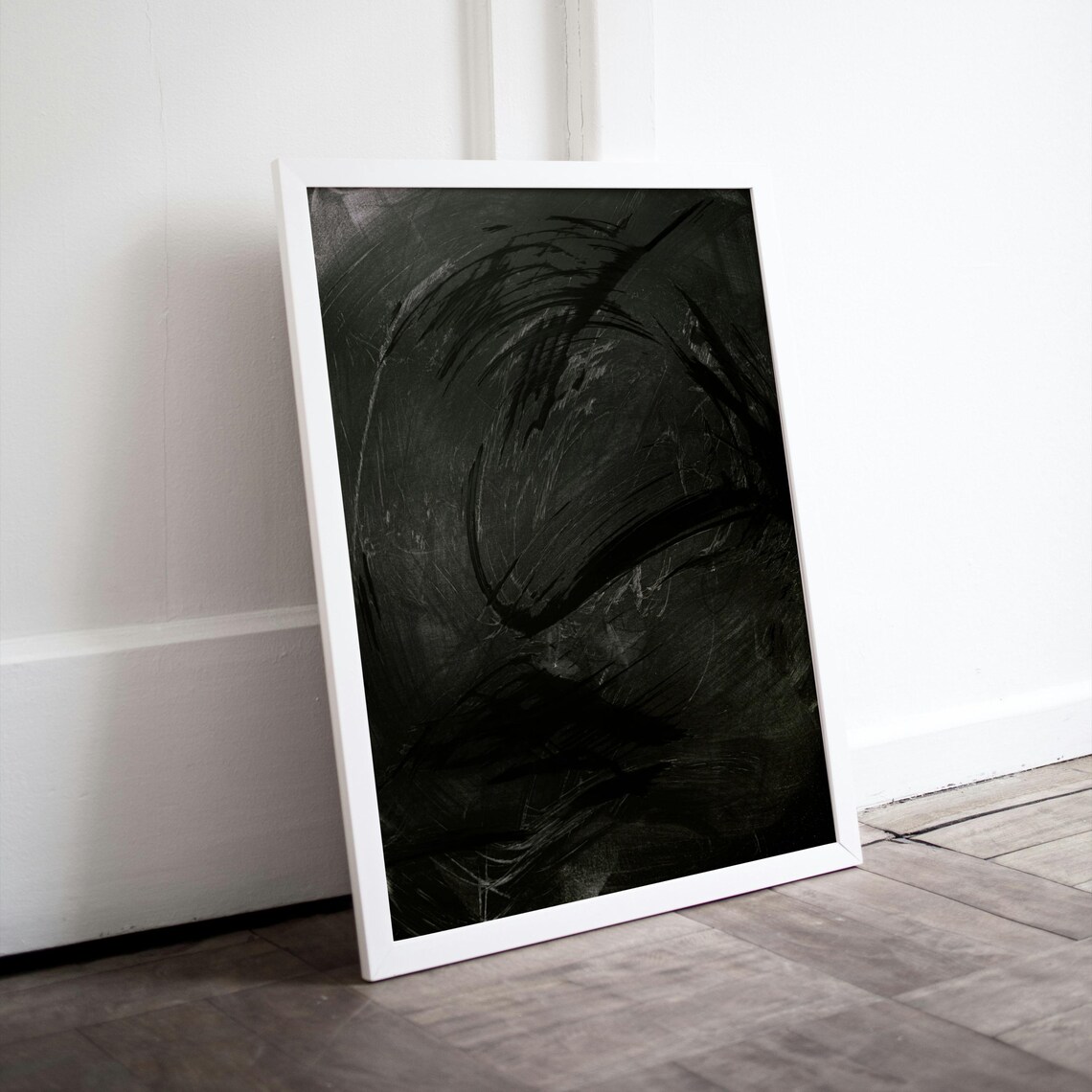 Dark Abstract Art, Moody Brushstroke Texture - Image 4