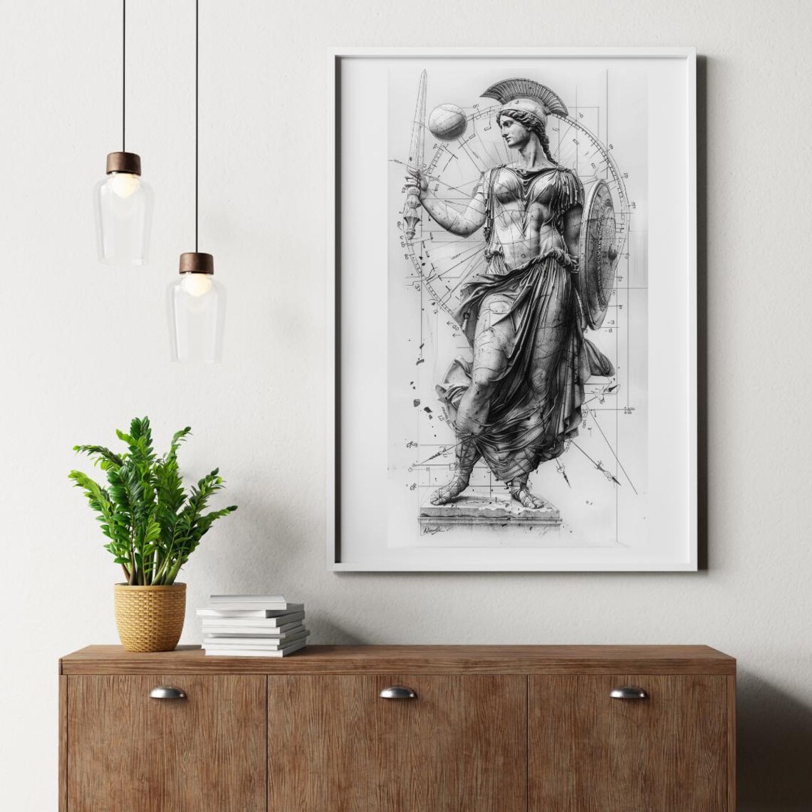 Athena Architecture Of Power, Modern Art Print - Image 2