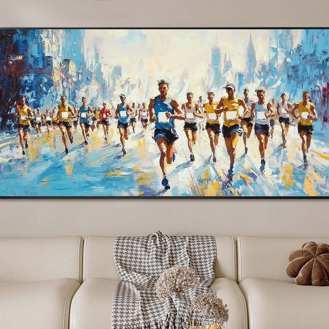 Abstract Running Marathon Poster, Oil-Painting Style - Image 4