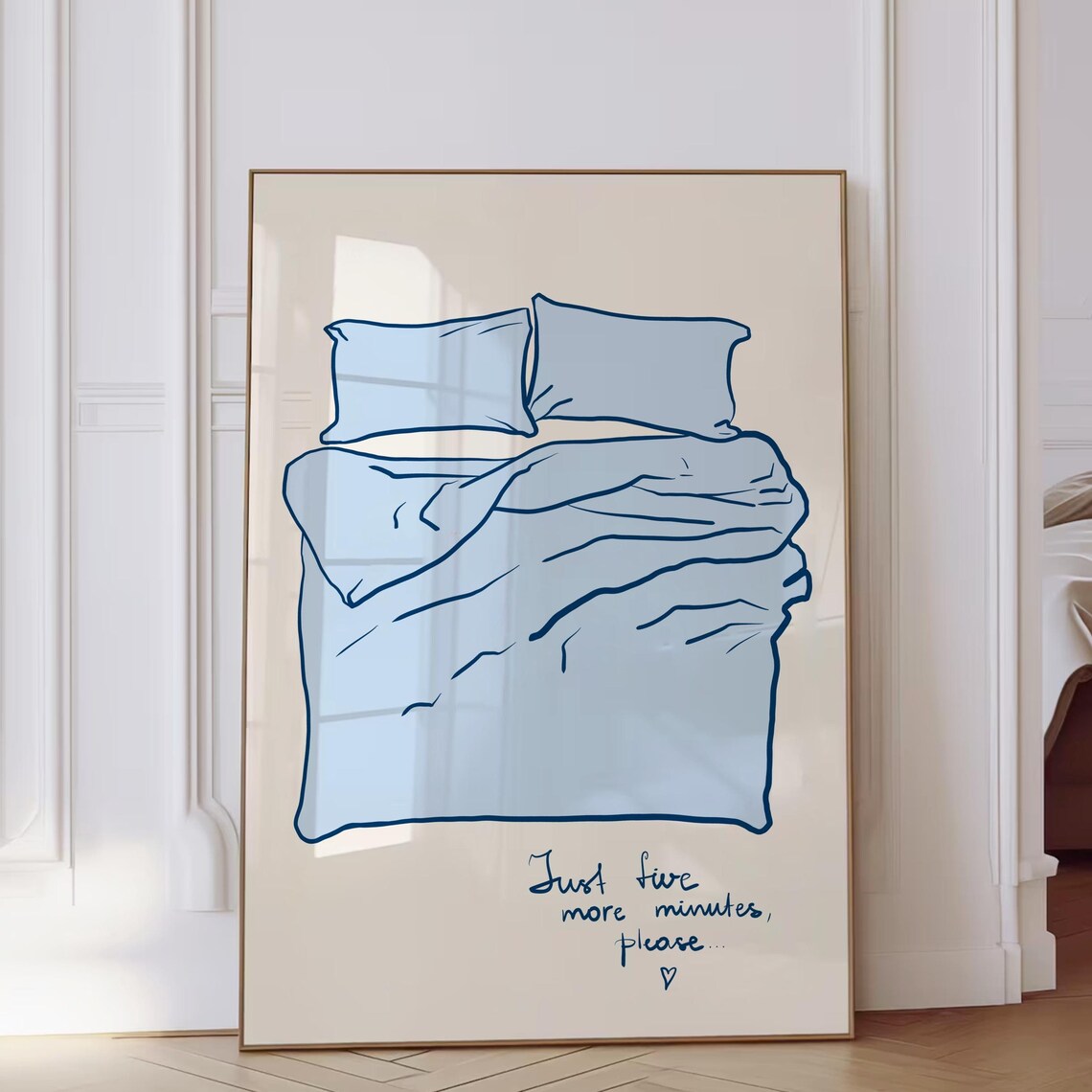 Stay In Bed Funny Bedroom Art Print, Sketch