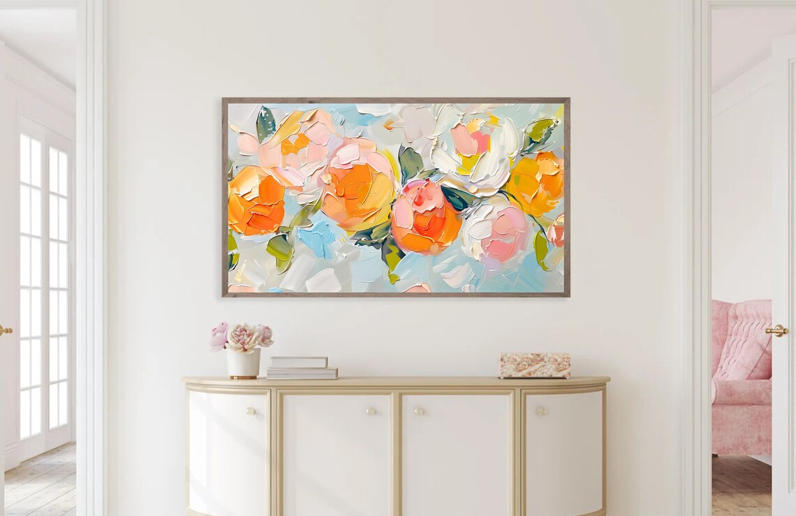 Textured Abstract Citrus Pop Art Summer Art Print - Image 3