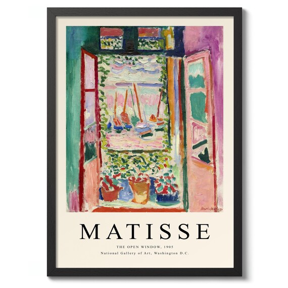 The Open Window by Henri Matisse 1905 Vintage Exhibition Art Poster
