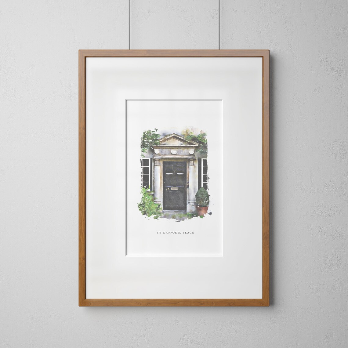 Custom House Portrait Watercolor Home Portrait Art Print