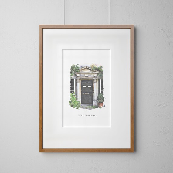 Custom House Portrait Watercolor Home Portrait Art Print