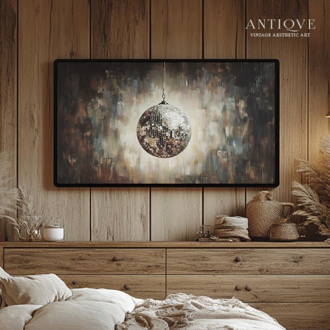 Vintage Disco Ball New Year Celebration Elegant Party Art Print
