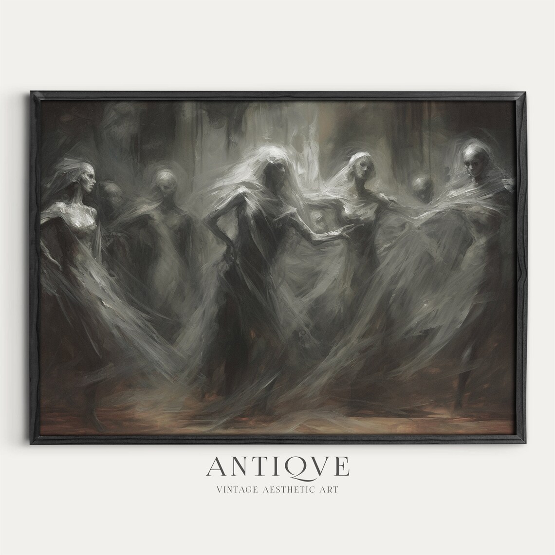 Ghost Ball Dance Of The Dead Halloween Art Print