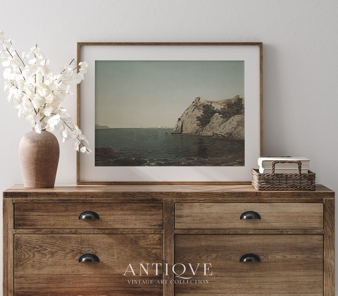 Vintage Coastal Seascape Art Print - Image 3