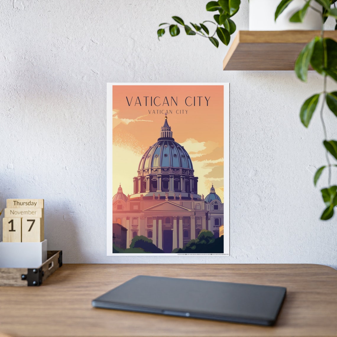 Vatican City Art Deco Travel Poster - Image 6