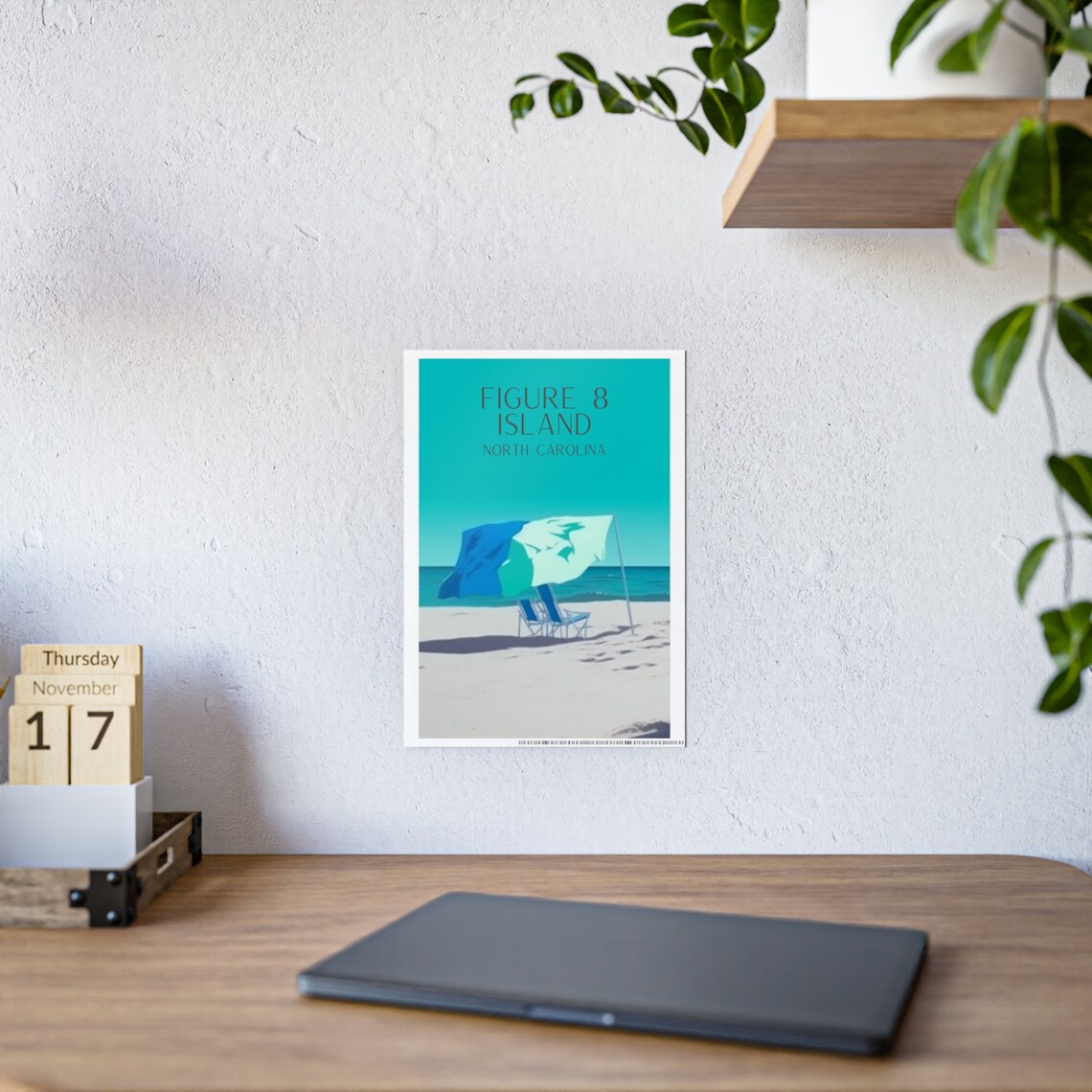 Figure Eight Island - Beach Art Travel Poster - Image 3
