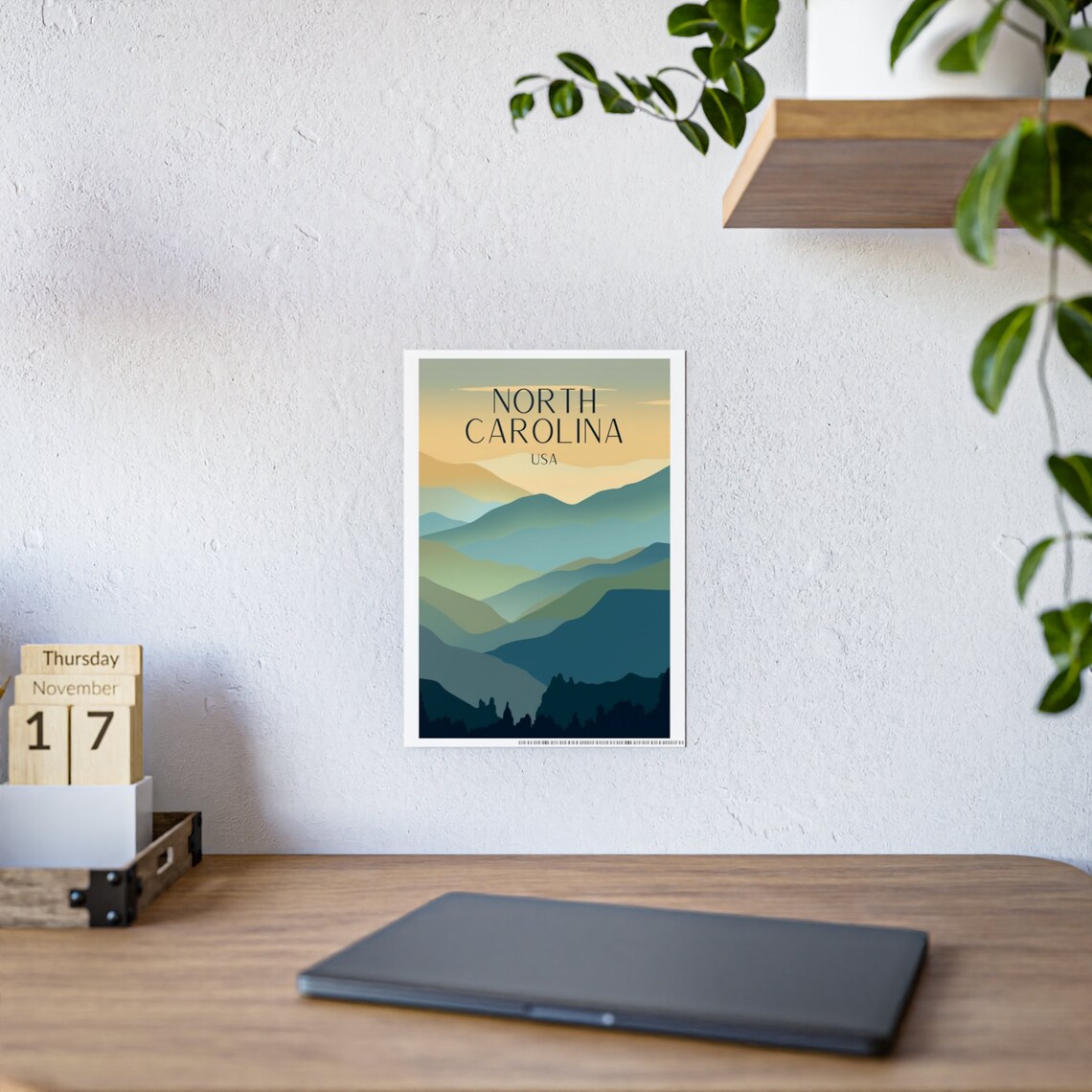 North Carolina Travel Poster, Mountains Nature Gift - Image 3