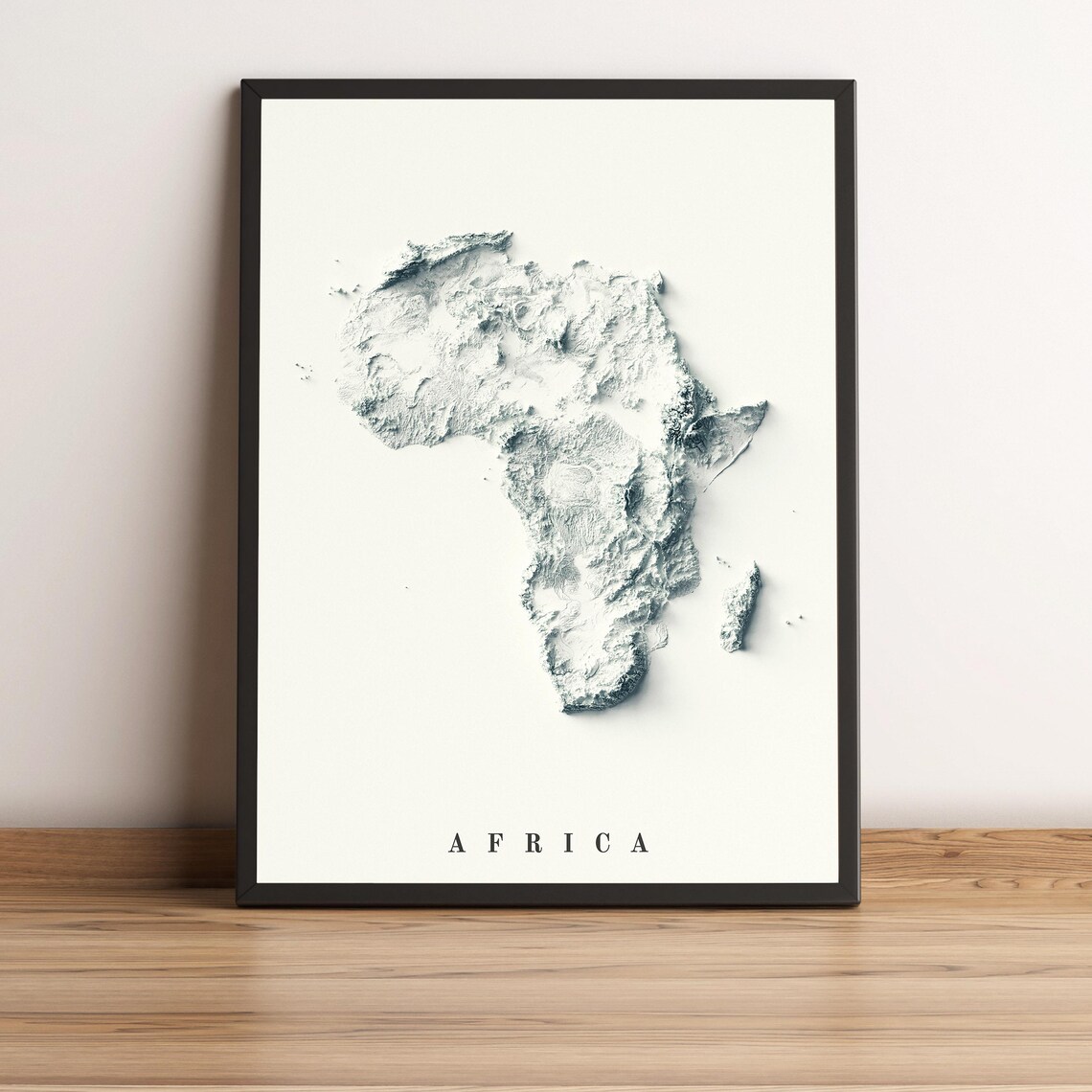 Africa Relief Map Minimalist Wall Decor Poster - Image 3