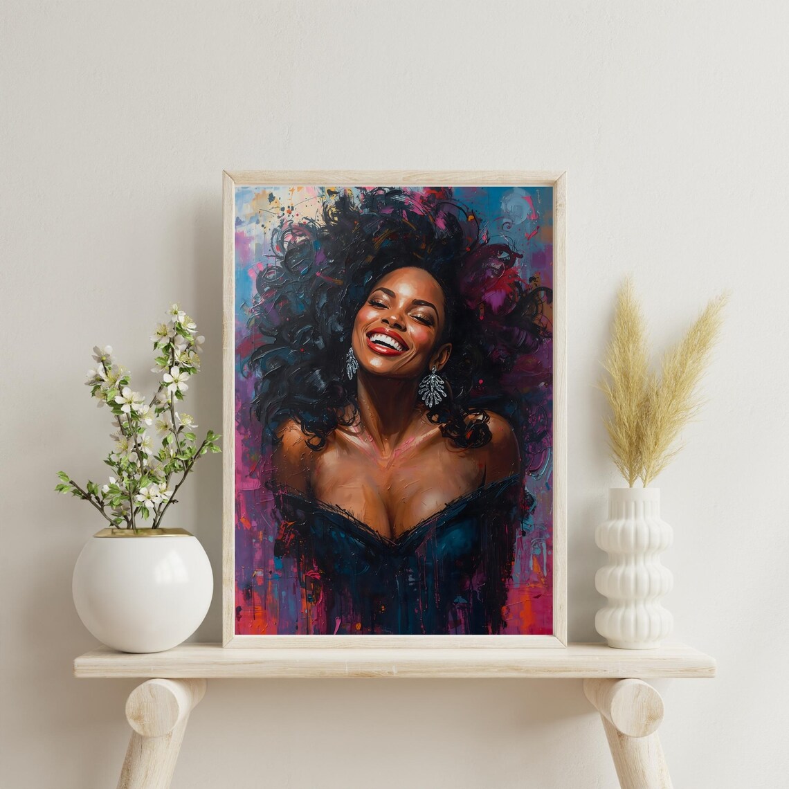 Glamorous African Woman Portrait Art Print