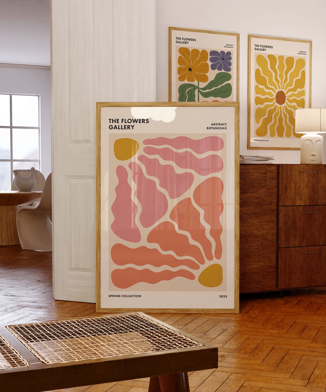 Funky Retro Floral Print, Groovy Flower Market Poster - Image 2